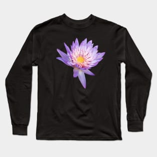 Nymphaea Stellata or Star Lotus Flower. Flower Art Long Sleeve T-Shirt